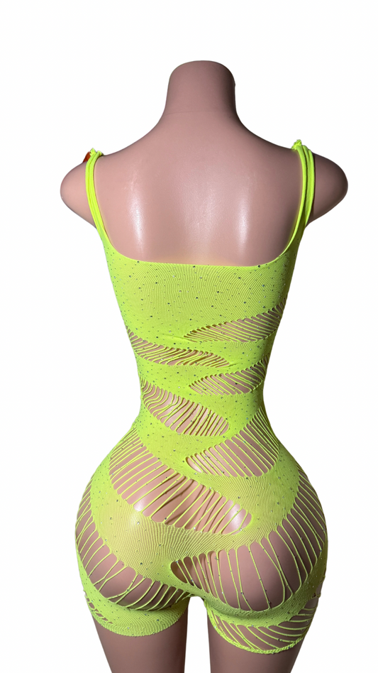 Glow Baby Glow Neon Slash Romper