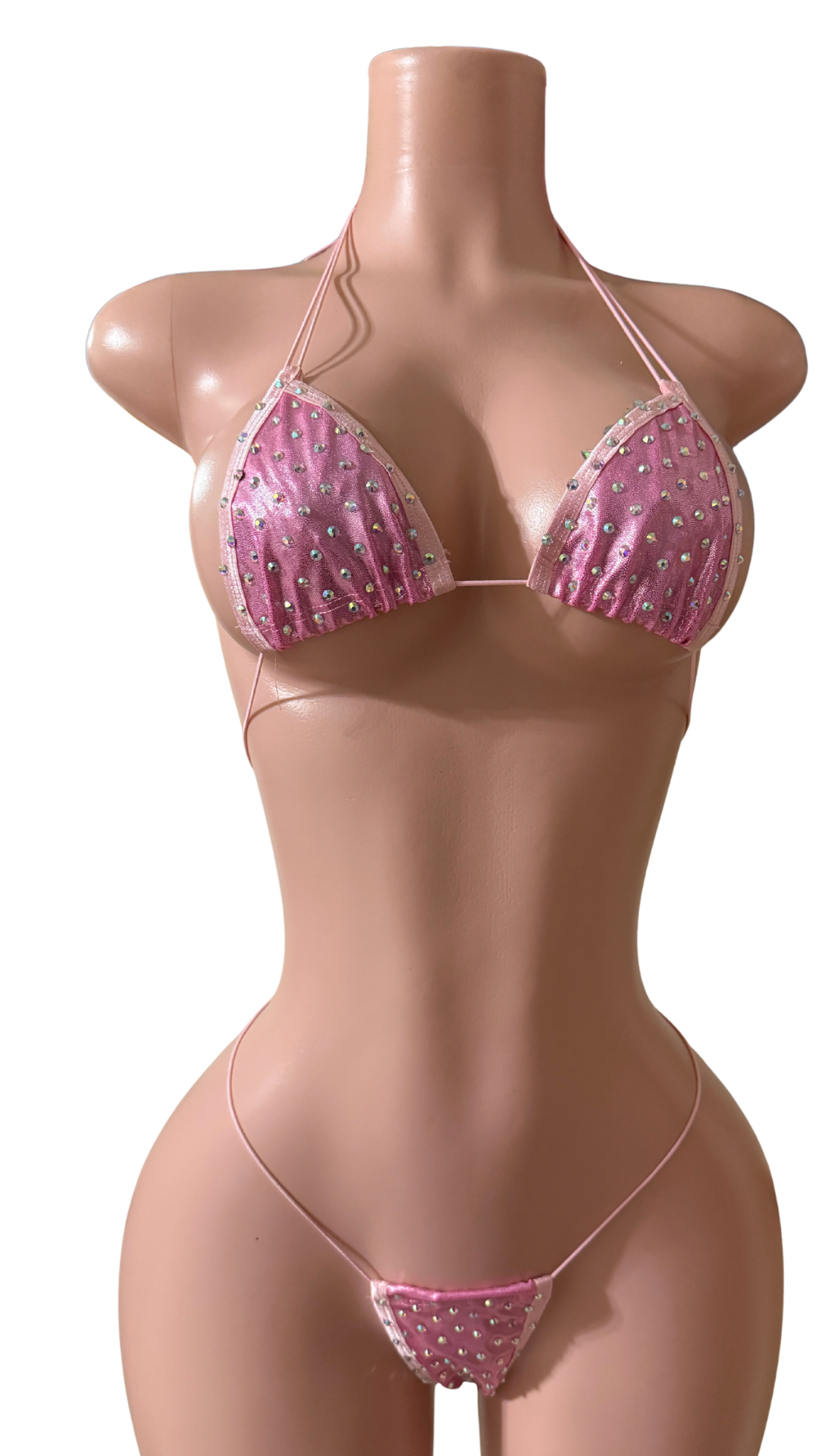 Pinkcore Rhinestone Microkini Set