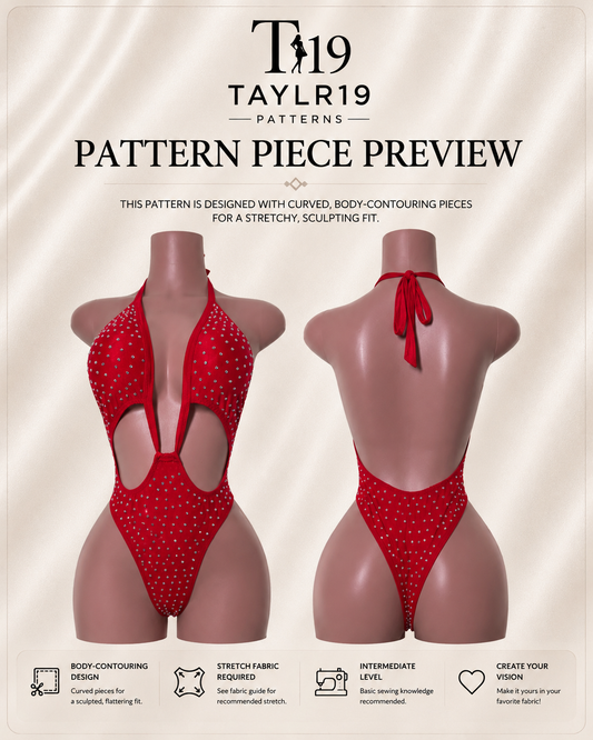 Lexi Bodysuit Sewing Pattern – Exotic Dancewear Bottle Girl PDF Pattern – Beginner Friendly