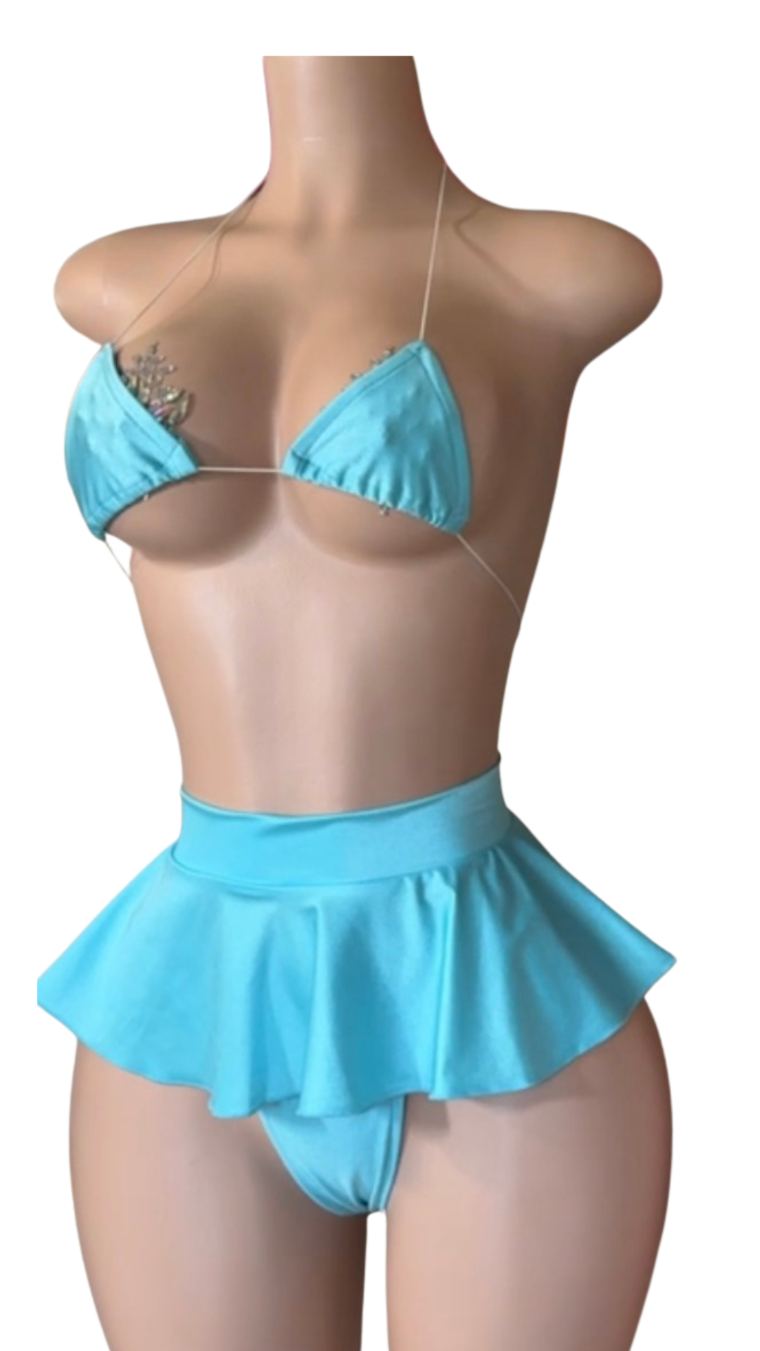 The Aquarius Peplum Microkini Skirt Set