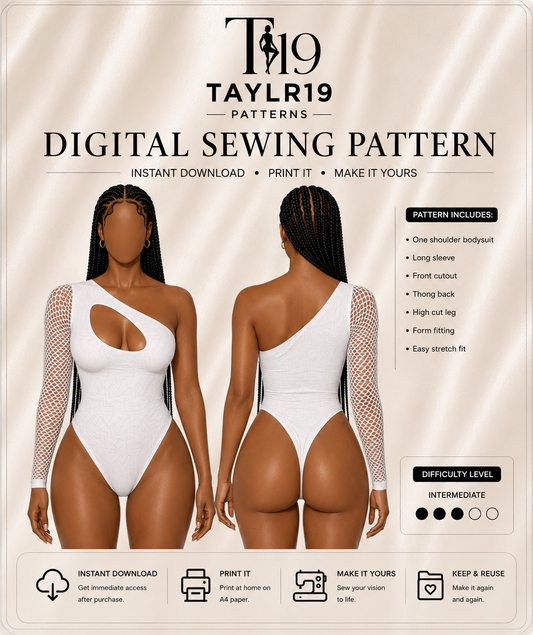 Platinum One Shoulder Leotard Sewing Pattern
