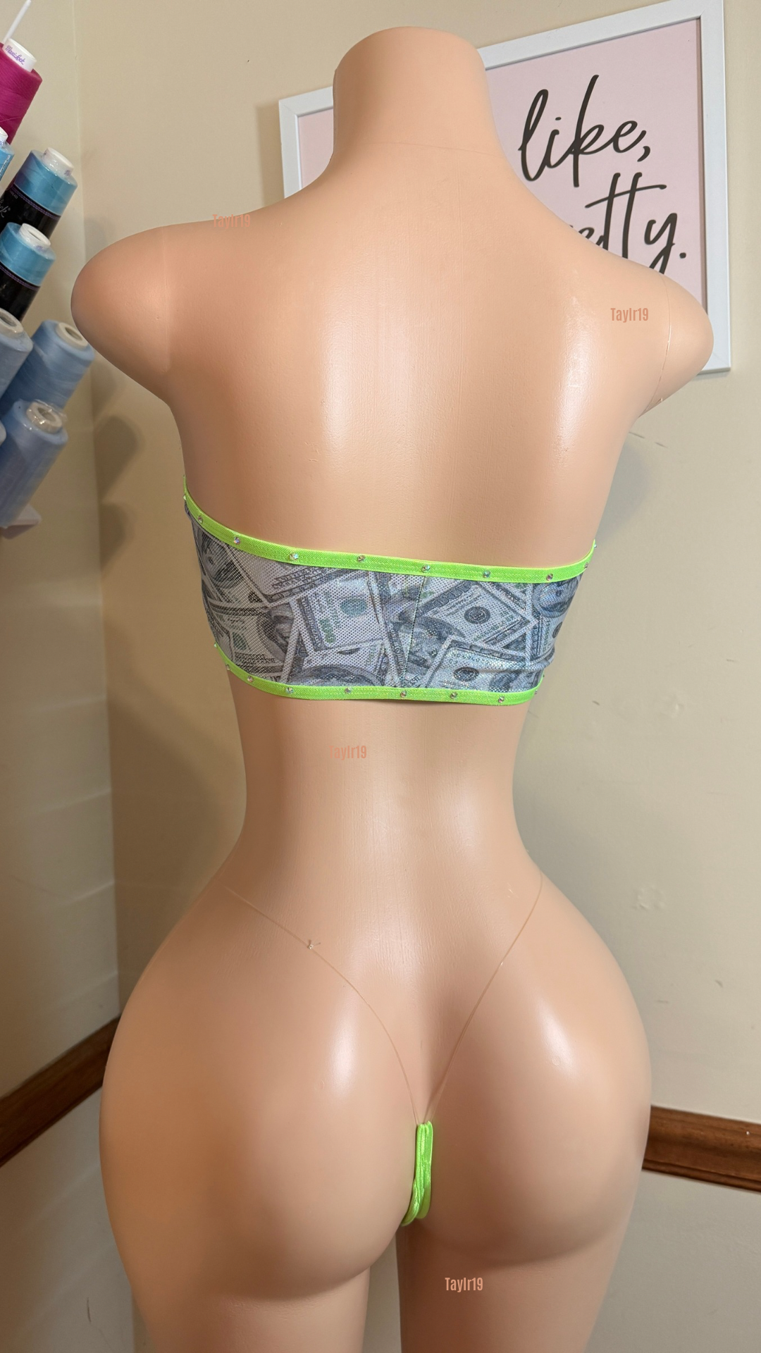 Money Moves Lace-Up Bandeau Set