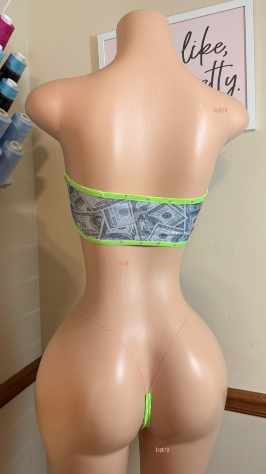 Money Moves Lace-Up Bandeau Set