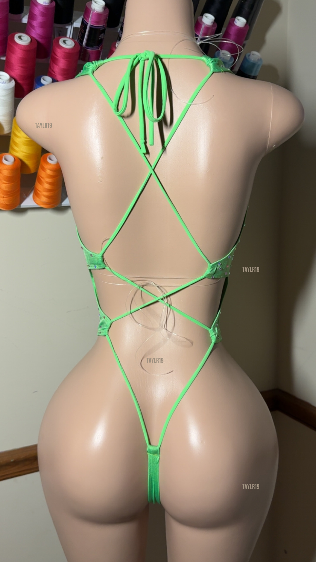 Ivy Envy Rhinestone Cutout One-Piece – Luxury Exotic Dancewear